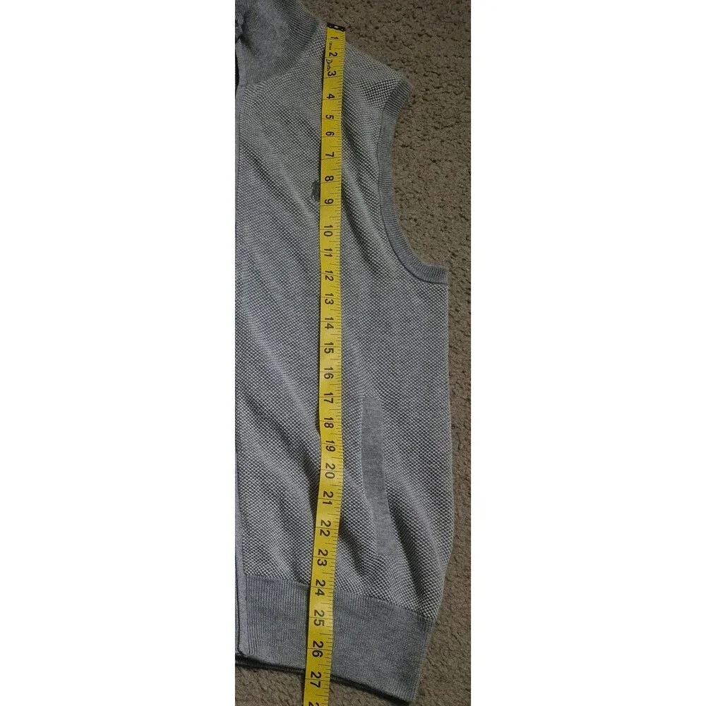 Polo Ralph Lauren Full Zip Sweater Vest Men’s Sz XS Gray Pima Cotton Pony Logo